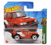 Hot Wheels - Mitsubishi Bajero Evolution - Mud Studs 3/5 - HKG47 - Short Card - Ralli Art - Rojo - Mattel 2023