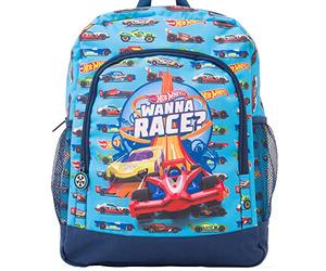 Hot Wheels Mochila escolar con licencia | Mochila oficial para niños | Mochila azul grande para viajes deportivos | Mochilas de regreso a la escuela para niños | niños regalos para niños y niñas