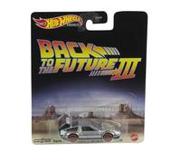 Hot Wheels Modelo DieCast Delorean 1955 Versión en riel de Regreso al Futuro Escala 1:64 7 cm Premium Real Riders