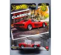 Hot Wheels Premium Car Culture 2026 Ferrari Testarossa | Coche de juguete coleccionable Modern Classics a escala 1:64 con neumáticos Real Riders y carrocería/chasis de metal, JKF00