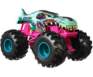 Hot Wheels Monster Truck Coches de Juguetes Grandes 1:24, Zombie Wrex (Mattel GCX24)