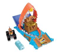 Hot Wheels Monster Trucks Arena Smashers Mordisco del Tiburón Pista para Coches de Juguete con 1 vehículo Tiger Shark, +3 años (Mattel HTP17)