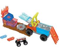 Hot Wheels Monster Trucks Arena World Color Shifter Rescate 5 Alarm Camión de Bomberos Pista para Coches de Juguete, +3 años (Mattel HPN73)