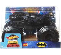 Hot Wheels Monster Trucks Batman Vaso escala 1:24, gran tamaño, Crash Attack, Super Smash