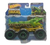 Hot Wheels Monster Trucks Big Rigs, camión remolque a escala 1:64 con 6 ruedas (jaula)