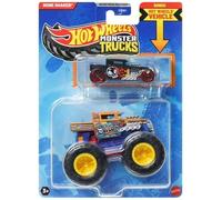 Hot Wheels Monster Trucks Bone Shaker Comic Edition con coche fundido a escala 1:64