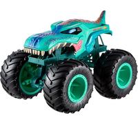Hot Wheels Monster Trucks Camión de Juguete, Personaje Favorito de los Fans Colossal Mega-Wrex con Ruedas Grandes y Detalles geniales, Monster Trucks Live, JJN47