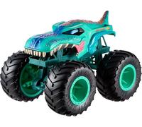 Hot Wheels Monster Trucks Camión de Juguete, Personaje Favorito de los Fans Colossal Mega-Wrex con Ruedas Grandes y Detalles geniales, Monster Trucks Live, JJN47
