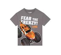 Hot Wheels Monster Trucks Camisetas para Niño, Ropa Monster Truck para Niño, Gris 4-5 Años