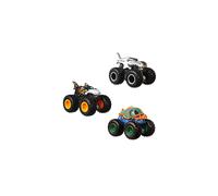 Hot Wheels Monster Trucks Creature 3Pack of 164 Scale Toy Monster Trucks Shark Wreak Piranahh Mega Wrex Toy for Kids 3 Years Old Older
