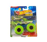 Hot Wheels Monster Trucks Crocovile, Beast Bashers 1/6 [Incluye coche aplastado] Nuevo para 2026! Vehículo de juguete fundido a escala 1:64
