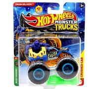 Hot Wheels Monster Trucks Crush Delivery, vehículo fundido a escala 1:64 6/6 Beast Bashers