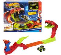 Hot Wheels Monster Trucks Derriba a la Serpiente, Conjunto de Juego de Juguete, Conjunto de Pista con vehículo de Juguete Bone Shaker Exclusivo a Escala 1:64, Incluye Pista, JJN44