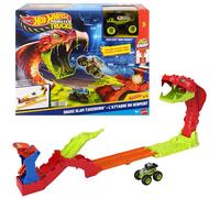 Hot Wheels Monster Trucks Derriba a la Serpiente, Conjunto de Juego de Juguete, Conjunto de Pista con vehículo de Juguete Bone Shaker Exclusivo a Escala 1:64, Incluye Pista, JJN44