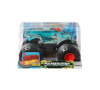 Hot Wheels Monster Trucks Vehículo de Juguete Robo Dragon Escala 1:24 para niños de 3 años en adelante