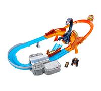 Hot Wheels Monster Trucks Escorpión súper impulso, pistas de coches de juguete (Mattel GNB05)