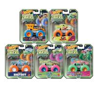 Hot Wheels Monster Trucks Glow in The Dark Collection, juego de 5 unidades, Shark Wreck, Bigfoot, Bone Shaker, Scorpedo, Loco Punk