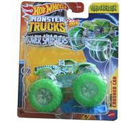 Hot Wheels Monster Trucks Gunkster, Power Smahsers 3/7 incluye coche aplastado