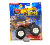 Hot Wheels Monster Trucks Lil' Haulin' 64, Freestyle Wreckers 2/12, incluye coche aplastado, fundido a presión