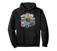 Hot Wheels Monster Trucks - Mash Up Estilo Adhesivo Sudadera con Capucha