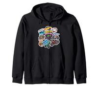 Hot Wheels Monster Trucks - Mash Up Estilo Adhesivo Sudadera con Capucha