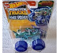 Hot Wheels Monster Trucks Mega-Wrex 2024 Power Smashers, incluye coche aplastado