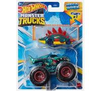 Hot Wheels Monster Trucks Mega Wrex + Bonus Car Motosaurus 2024 Diecast Juguete a escala 1:64