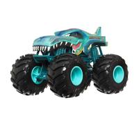 Hot Wheels Monster Trucks Mega-Wrex de Gran tamaño Escala 1:24 | Camión de juguete de metal con ruedas gigantes y diseños geniales, Monster Trucks Live, JDR03