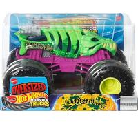 Hot Wheels Monster Trucks, Monster Truck de gran tamaño, camión de juguete fundido a escala 1:24 con ruedas gigantes y diseños geniales