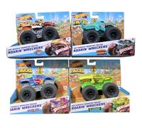 Hot Wheels Monster Trucks Roarin' Wreckers - Paquete de 4 unidades, Mega Wrex, a partir de 3 años HDX60-956K