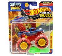 Hot Wheels Monster Trucks Sharks vs Dinos, colección de vehículos fundidos a escala 1:64, edición 2025 (4/8 Team Dino Bigfoot)
