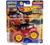 Hot Wheels Monster Trucks Sharks vs Dinos, colección de vehículos fundidos a escala 1:64, edición 2025 (agitador de huesos 7/8)