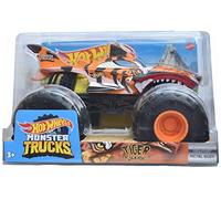 Hot Wheels Monster Trucks Tiger Shark Coche de Juguete Todoterreno, Regalo para niños +3 años (Mattel GWL14)