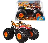 Hot Wheels Monster Trucks Tiger Shark Coche de Juguete Todoterreno, Regalo para niños +3 años (Mattel GWL14)