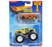 Hot Wheels Monster Trucks Totaled Series con coche aplastable, vehículo fundido a presión, escala 1:64