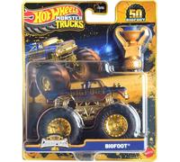 Hot Wheels Monster Trucks Trophy Champions Gold Chrome 50th Bigfoot Anniversary Collection You Choose Bone Shaker 5 Alarm Gunkster Mega Wrex Tiger Shark (Bigfoot)