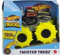 Hot Wheels Monster Trucks Twisted Tredz Ragin Cage'n Coche de Juguete, Regalo para niños +3 años (Mattel GVK43)