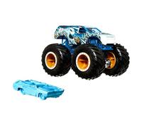 Hot Wheels Monster Trucks Vehículo de Juguete MT 32 Degrees SUV Die Cast Flat Iron (Crushed) para niños de 3 años en adelante