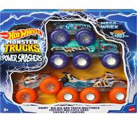 Hot Wheels Monster Vagones Mega-Wrex Y Tiger Shark Con Big Plataformas a Juego P