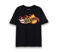 Hot Wheels Negro Flames Camiseta de manga corta Hombres
