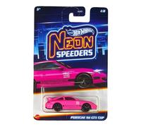 Hot Wheels Neon Speeders Porsche 911 GT3 Cup escala 1/8, rosa