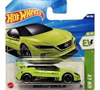Hot Wheels - Nissan Leaf Nismo RC_02 - JBC27 - TH - Treasure Hunt - HW EV 10/10 - Coche de carreras eléctrico verde a escala 1:64 - Modelo Nissan con licencia oficial - Mattel 2025 (168/250) - 1:64