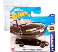 Hot Wheels Nissan Skyline GT-R (BNR32) Fast and Furious HW Screen Time 2/10 (4/250) HYY72 Negro 2025 + Protector Short Card Frikimonkey