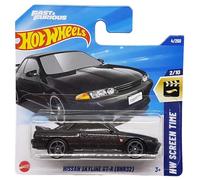 Hot Wheels - Nissan Skyline GT-R (BNR32) - HW Screen Time 2/10 - HYY72 - Short Card - Fast & Furious - negro metálico - Mattel 2025-1:64