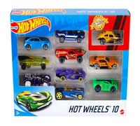 Hot Wheels Pack de 10 Vehiculos, Coches de Juguete (Modelos Variados) (Mattel 54886)