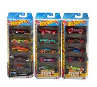 Hot Wheels Conjunto de Paquetes de 5 Coches o Camiones de Juguete, 3 Conjuntos temáticos de 5 vehículos a Escala 1:64, 15 vehículos en Total para niños, niñas y coleccionistas, JDR21