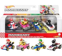 Hot Wheels Pack de 4 Coches de Juguete Mario Kart (Mattel GLN53)