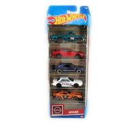 Hot Wheels Paquete de 5 coches, Nissan Datsun 620, Skyline GT-R (BNR32), HT 2000GT-X, Nissan Silvia (S13), Fairlady Z