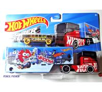 Hot Wheels - Pencil Pusher - Súper Rigs 2024 - Camión con Coche - 2er Set -