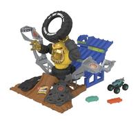 Hot Wheels Pista Mega-Wrex contra Crushzilla Takedown de Monster Trucks Arena Smashers, +4 años (Mattel HPR47)